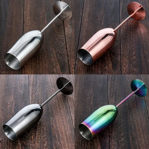 Vista 6 de Copas de champán de acero inoxidable, juego de 4 copas de vino irrompibles de 9.5 onzas, copas elegantes de tallo para tostadas a mano, para bodas