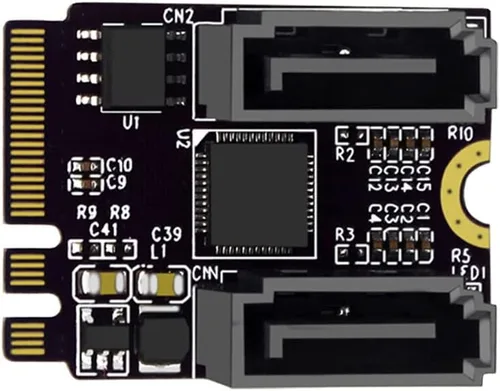 Vista 11 de xiwai NGFF Key A+E macho a PCI Express Riser Adaptador hembra en ángulo recto 90 grados Adaptador de perfil bajo Tarjeta de extensión Riser