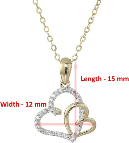 Vista 4 de Vir Jewels - Collar con dije de diamante, oro de 14 quilates con cadena de 18 pulgadas