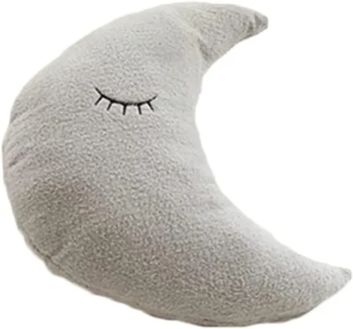 Vista 9 de Almohada de estrella, luna, nube, decoración de habitación fresca, cojín para cama (estrella 19.5 x 19.5 pulgadas/19.7 x 19.7 in, gris)