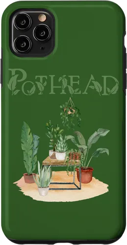 Vista 11 de Carcasa divertida para iPhone 15 Plant Lover Pot Head Green Thumb