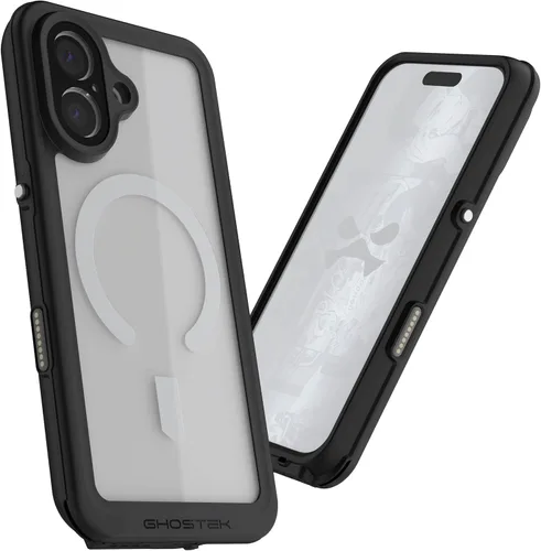 Vista 13 de Ghostek NAUTICAL funda delgada para iPhone 14 Plus a prueba de golpes impermeable con protector de pantalla y imán MagSafe con carga inalámbrica