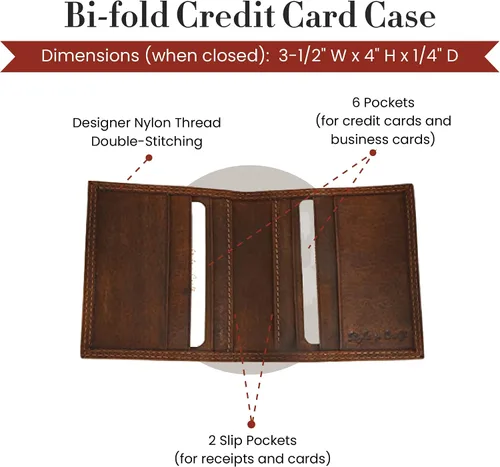 Vista 3 de Style N Craft Men's Bifold Credit Card Case