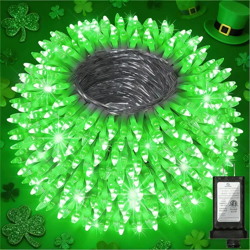 Vista 15 de Paquete de 2 Total 200 Pies 600 Luces LED de Navidad en Cadena, Luces de Árbol de Hadas Blanco Frío Conectables, 8 Modos y Temporizador Luces