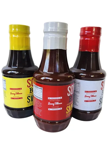 Vista 3 de Sonny's BBQ Sampler Sweet Smokin' Sizzlin - Paquete de salsa para barbacoa