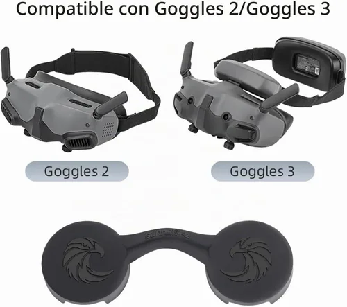 Vista 4 de Cubierta acolchada para lentes DJI 3 y gafas 2, funda protectora de silicona a prueba de polvo compatible con G2 Avata2 / Flip G3 VR accesorios