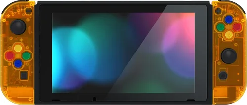 Vista 5 de eXtremeRate Botones de carcasa de repuesto para Nintendo Switch, placa trasera para consola de interruptores, carcasa con botones coloridos