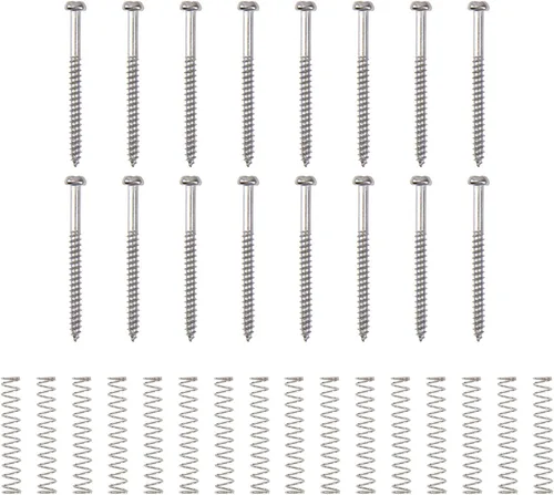 Vista 6 de 32 tornillos de montaje para pastilla Yootones Bass compatibles con pastillas P Bass Jazz Bass o P90 (negro)