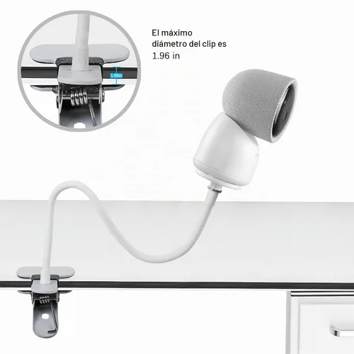 Vista 3 de Soporte de clip para monitor de bebé Arenti sin herramientas ni daños en la pared (blanco)