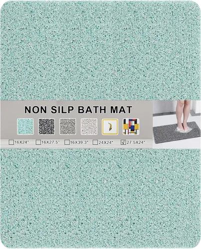 Vista 12 de Tapete antideslizante para bañera, tapete de baño antideslizante de 0.6 pulgadas, extra grueso, de secado rápido, tapete de ducha antideslizante