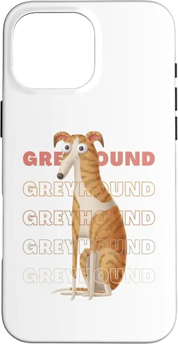 Vista 19 de Greyhound Big Eyes Funny Cartoon Sighthound Lover Design Case for iPhone 17