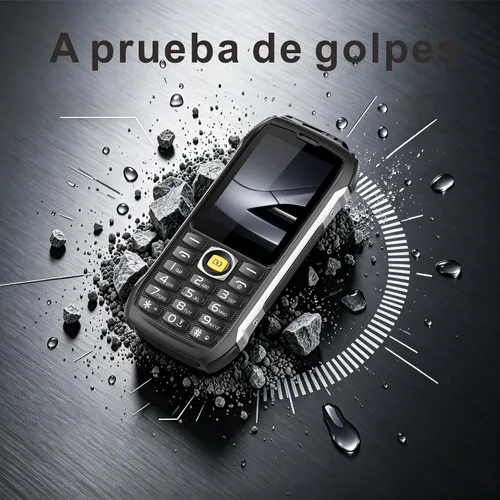 Vista 5 de Teléfono robusto 4G desbloqueado,Pantalla de 2,8", IP68,4500mAh
