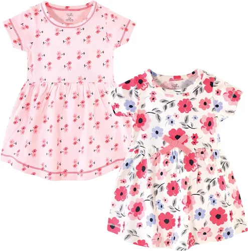 Vista 83 de Touched by Nature - Vestidos de manga corta y manga larga de algodón orgánico para niñas pequeñas, bebés y mujeres Manga larga con flores abstractas