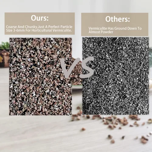 Vista 4 de Vermiculita gruesa natural de 10 cuartos para plantas, mezcla mineral orgánica para macetas, hidroponía, terrarios, orquídeas, hongos o hábitats