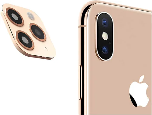 Vista 9 de Adhesivo para lente de iPhone XR/X Convert to iPhone 11/11 Pro/11 Pro Max, protector de lente de cámara para iPhone XR/X/XS/XS Max, cubierta