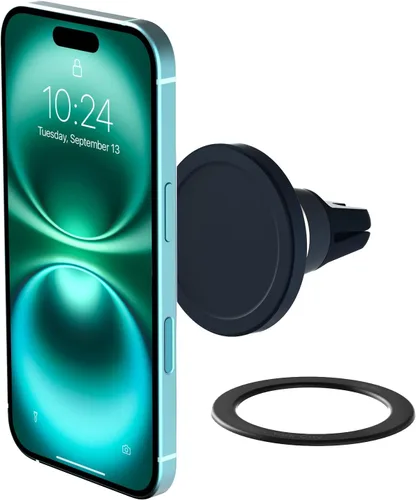 Vista 8 de iOttie Velox Mini MagSafe Compatible Soporte para Ventilación de Coche en Azul Nocturno con Carga Inalámbrica. Compatible con iPhones MagSafe