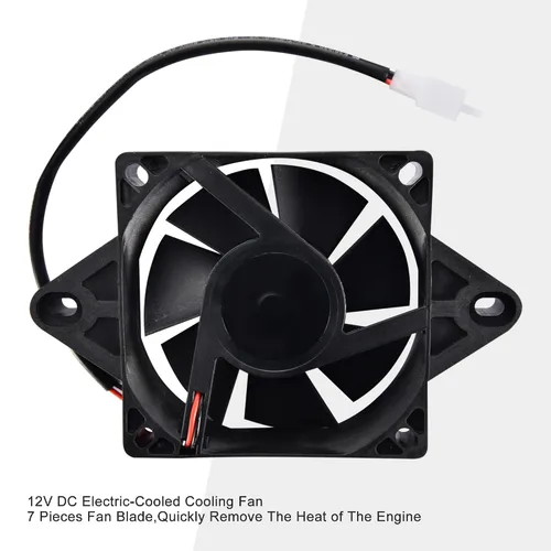 Vista 3 de GOOFIT Reemplazo de ventilador de refrigeración de radiador cuadrado de 12 V CC para ATV de 200 cc y 250 cc refrigerado por agua para motocross Go