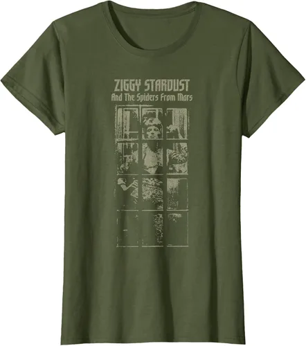 Vista 29 de David Bowie - Camiseta And The Spiders From Mars Faded, Negro