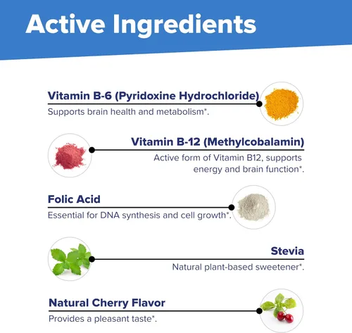 Vista 8 de Superior Source No Shot Vitamina B12 Metilcobalamina (1000 mcg), B6, ácido fólico, tabletas microlingües de disolución rápida, 60 unidades, aumenta