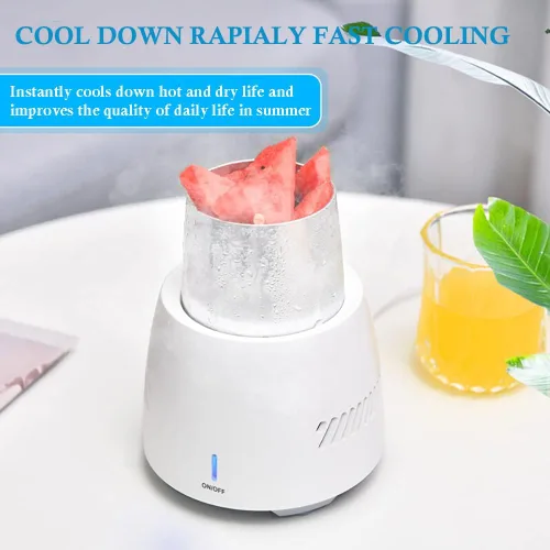 Vista 5 de Mini refrigerador portátil eléctrico de verano enfriador de bebidas hervidor de agua de bebida instantánea taza de enfriamiento rápido instantáneo