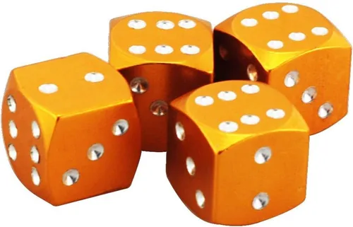 Vista 2 de Juego de 4 tapas de válvula de puerta de aire con tapa de rueda de válvula, color dorado
