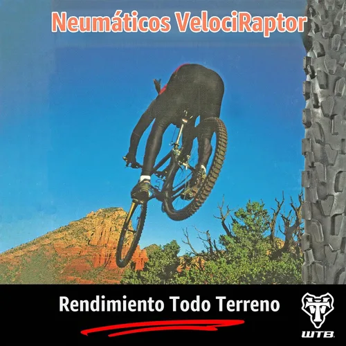 Vista 4 de WTB Velociraptor - Neumático para bicicleta de montaña (26 x 2.1 pulgadas), banda de rodadura agresiva para senderos técnicos y superficies rocosas