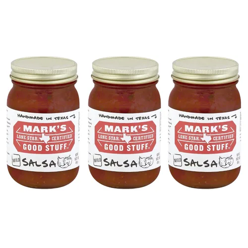 Vista 3 de Mark's Lone Star Certified Good Stuff - Tarro de salsa de 16 onzas (paquete de 3) (elige el sabor a continuación) (original - caliente)