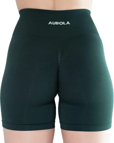 Vista 2 de Aurola Intensify - Pantalones cortos de entrenamiento para mujer, sin costuras, para gimnasio, yoga, correr, deporte, ejercicio activo, fitness