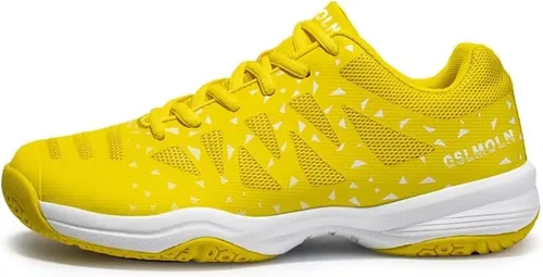 Vista 2 de Jakcuz Zapatos de tenis de bádminton para mujer, zapatos de pickleball, squash, voleibol, con cordones, para entrenamiento de cancha en interiores