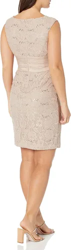 Vista 2 de Jessica Howard Women's Petite Lined Casual Short Sleeve Daytime Dress