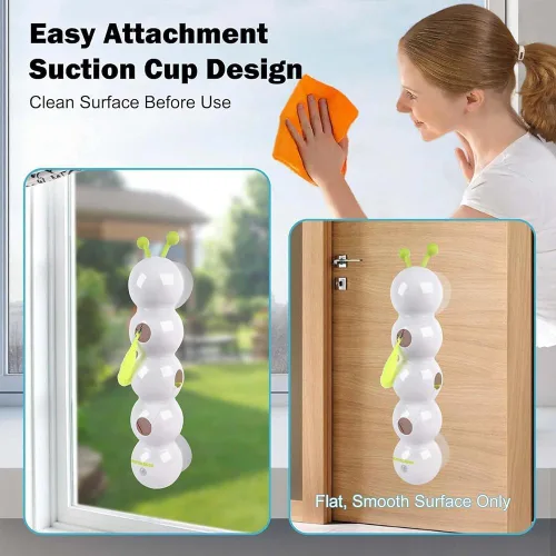 Vista 3 de Caterpillar - Juguete inteligente interactivo para gatos, juguetes recargables activados por movimiento, resistentes a las mordeduras, juguetes