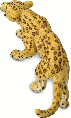 Vista 2 de Safari Ltd. Figura de juguete de leopardo, realista, pintada a mano, modelo de 5 pulgadas, juguete educativo seguro para niños, niñas y niños a