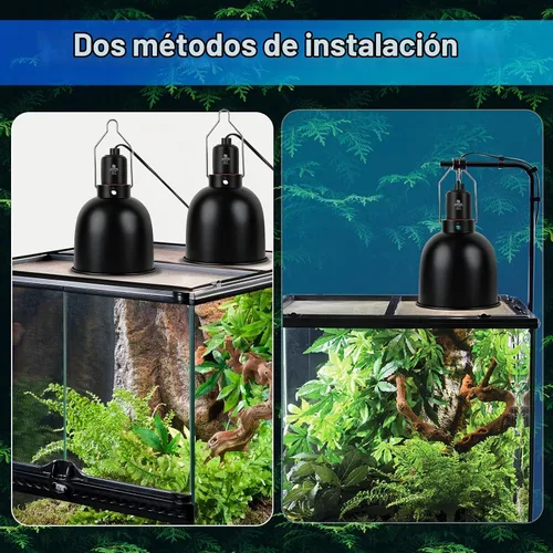 Vista 7 de Accesorio de Luz para Reptiles, Accesorio de Lámpara de Calor de Cúpula Profunda con Reflexión Óptica de 5.5 pulgadas, Accesorio de Lámpara de Calor