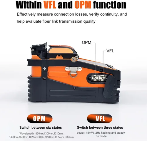 Vista 4 de Signal fire Nuevo Modelo AI-9 Fusionador de Empalme de Fibra de Seis Motores con Alineación de Núcleo, Automático, para FTTH, Soldadura de Fibra
