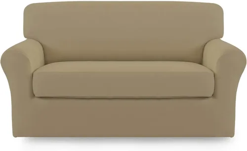 Vista 16 de Easy-Going - Funda elástica de microfibra de 2 piezas para sofá, funda suave de elastano, lavable, parte inferior elástica, protector para muebles