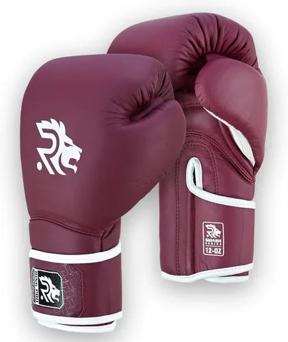 Vista 9 de Ring Pro Leather Boxing Gloves with Strap – Premium for Training, Sparring, MMA, Kickboxing, Muay Thai (Unisex)