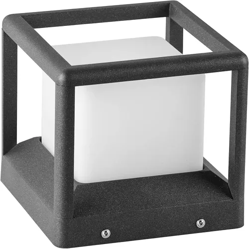Vista 8 de MVBT Luces de poste para exteriores de 7.1 pulgadas, luces de pilar con cable duro, AC100-240 V, luz de columna moderna, lámpara de cubierta