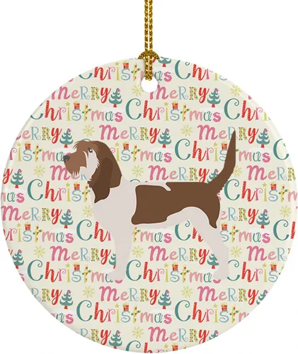 Vista 58 de Caroline's Treasures Affenpinscher - Adorno de cerámica con texto en inglés "Merry Christmas", multicolor para colgar en el árbol de Navidad
