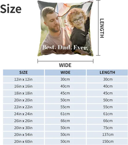 Vista 7 de Easycosy Funda de almohada de terciopelo personalizada, 12 x 12 pulgadas, foto y texto personalizados, dos lados, regalo del día del padre