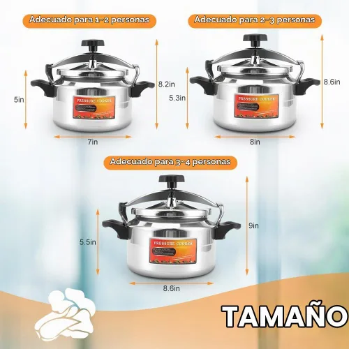 Vista 6 de Aleación de aluminio de la olla a presión de 5L, cocina a prueba de explosiones de la olla a presión universalmente conveniente para las estufas