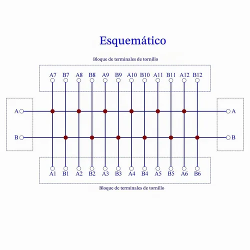 Vista 5 de OONO Módulo de distribución de bloque de terminales de 16 amperios, 2x12 posiciones para CA DC