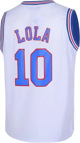 Vista 2 de Mens #1 Bugs #10 Lola Jerseys Couples Halloween Costume Sets Space Basketball Jersey for Women