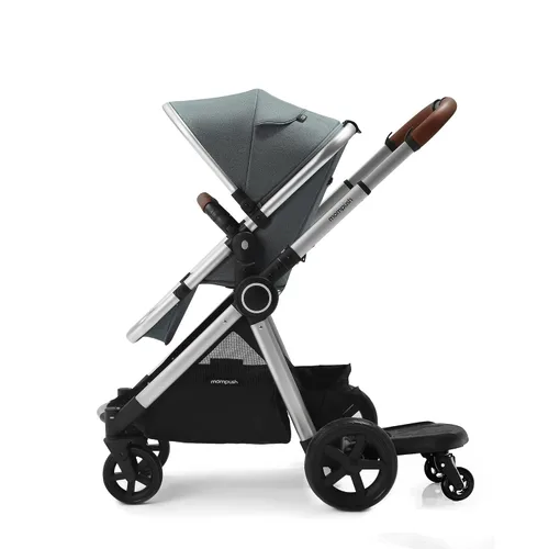 Vista 4 de Mompush Rider Board para cochecitos Ultimate 2 y Ultimate 3 Conducción suave en las ruedas, superficie antideslizante, soporta hasta 44 libras