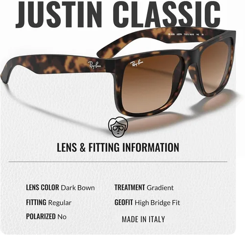 Vista 30 de Ray-Ban RB4165 JUSTIN CLASSIC - Gafas de sol de forma cuadrada con kit oficial de gafas