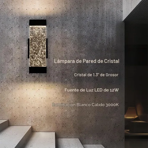 Vista 6 de Cerdeco Lámpara de pared para exteriores de 11.4 pulgadas, cristal