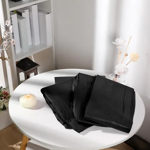 Vista 4 de Mixweer 30 piezas de sábanas de mesa de masaje a prueba de aceite e impermeables ajustables para spa de 39 x 87 pulgadas, sábanas protectoras Negro