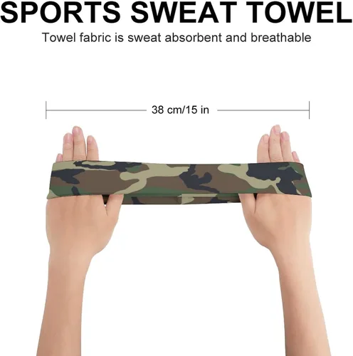 Vista 2 de Diademas de entrenamiento, bandas para el cabello, para yoga, deporte, bufandas anchas y elásticas para la cabeza para mujeres y hombres