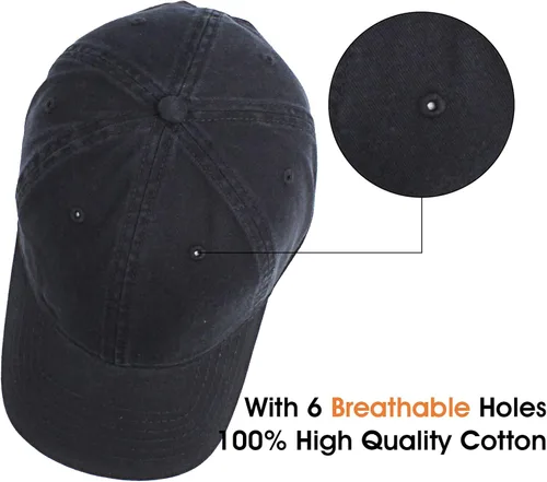 Vista 5 de Gorra de béisbol unisex de algodón liso en blanco para papá, ajustable, estilo vintage