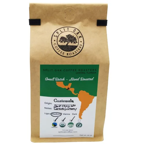 Vista 2 de Paquete de 3 granos de café orgánico Guatemala Huehuetenango de 12 onzas, comercio justo, tostado medio, origen único, cultivo a la sombra, reserva