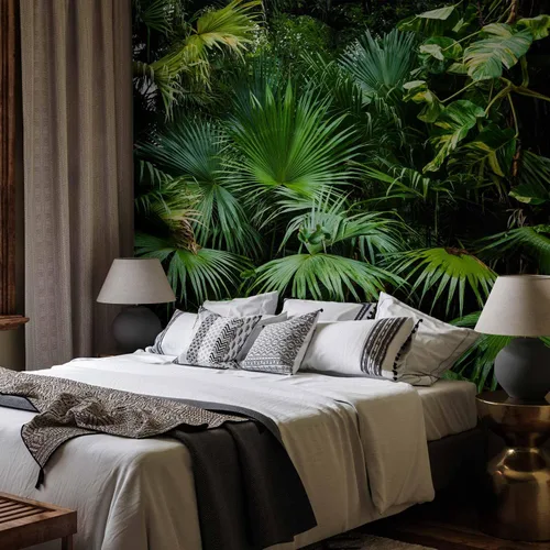 Vista 5 de artgeist Mural de pared premium tropical 197 x 110 pulgadas, papel tapiz no tejido, decoración de pared de vellón, impresión fotográfica, diseño